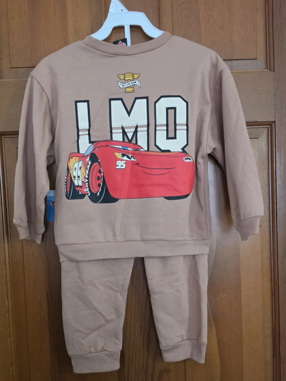 Kids Lightning McQueen Brown Sweatshirt - Cars LMQ Graphic Top.Set Of 3 - Picture 13 of 14